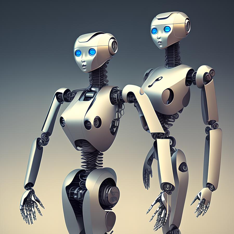 Humanoid Robot, Generative AI Illustration Digital Art by Miroslav ...