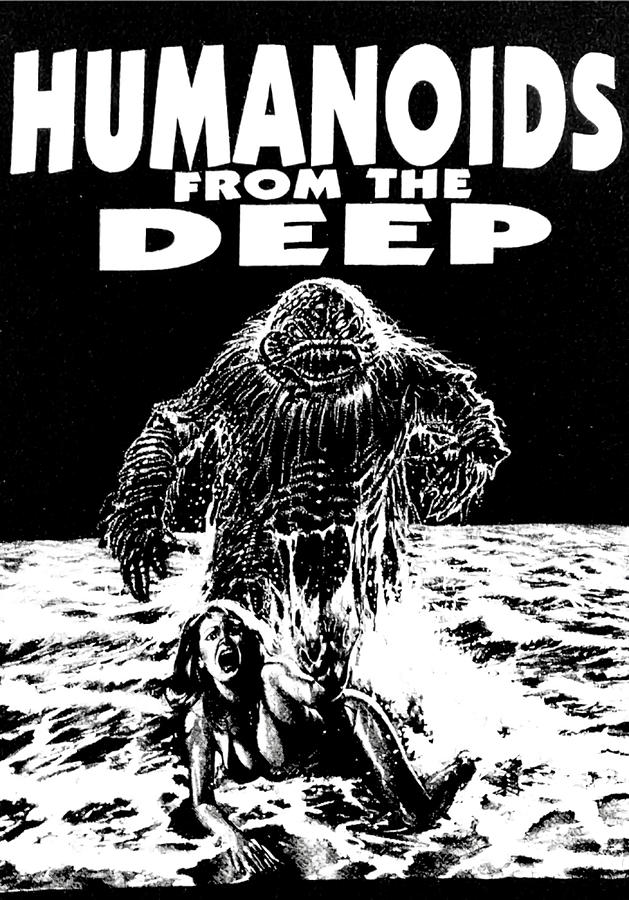 Humanoids From The Deep Movie Poster Poster Painting By White Owen ...