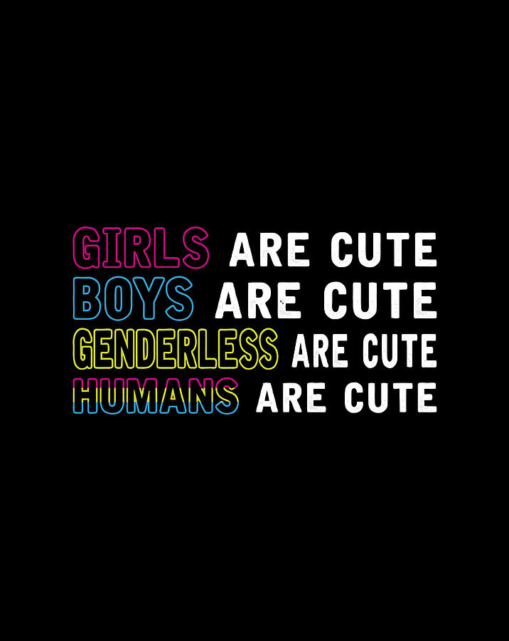 Humans Are Cute Equality Pan Flag Gift Pansexual Drawing by Tintin ...