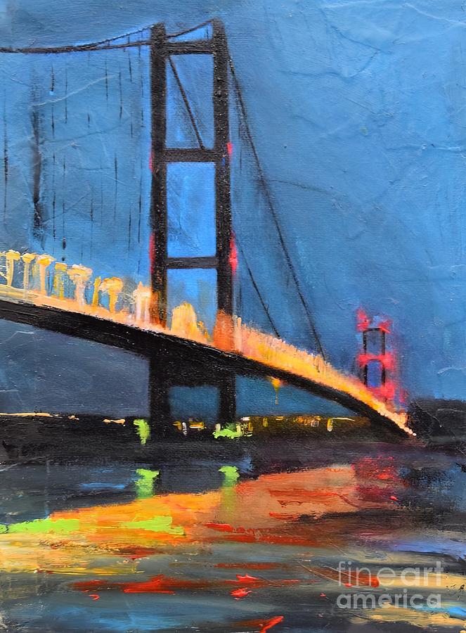 Humber Bridge England Painting by Elliott Amy - Fine Art America