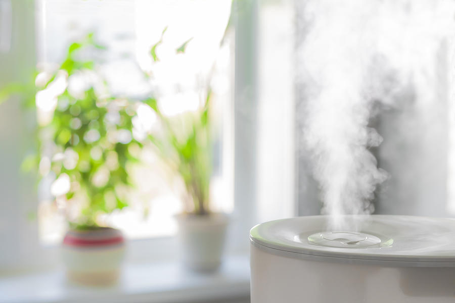 Humidifier spreading steam Photograph by Yocamon