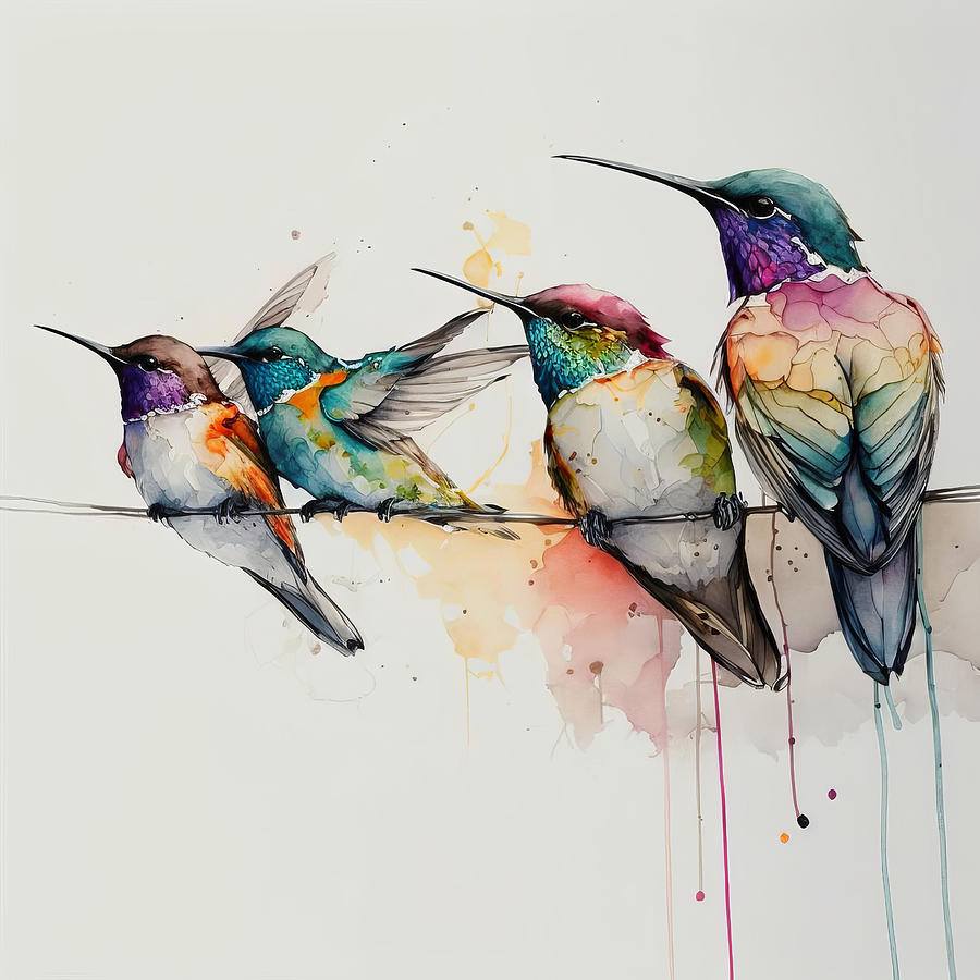 Humming Birds Digital Art by James Lloyd Humming Birds Digital Art by James Lloyd