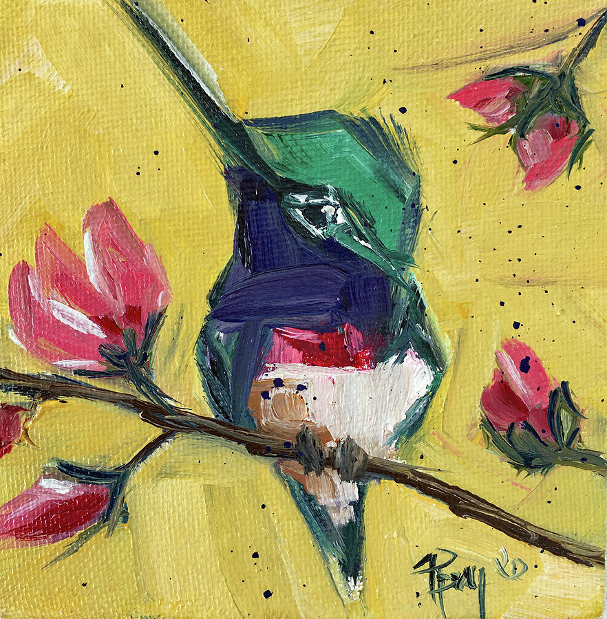 Hummingbird 1 Painting by Roxy Rich