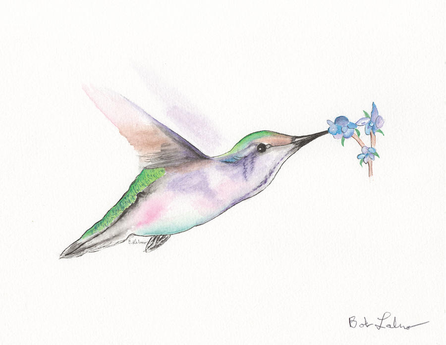 Hummingbird #2 Painting by Bob Labno