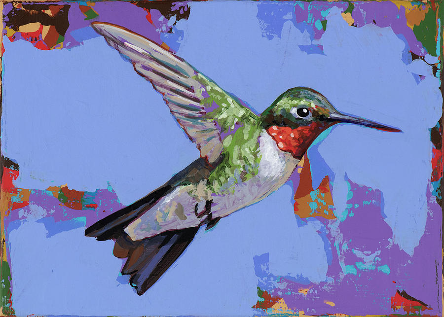 Hummingbird 2021_012 Painting by David Palmer