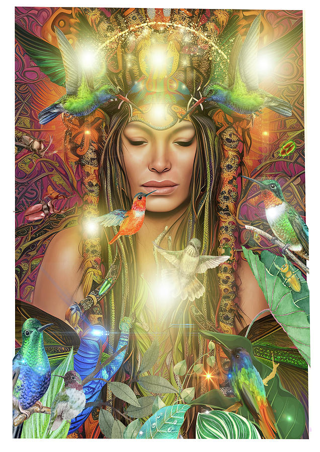 Hummingbird Ayahuasca Goddess Digital Art by Carlita Shaw - Fine Art ...