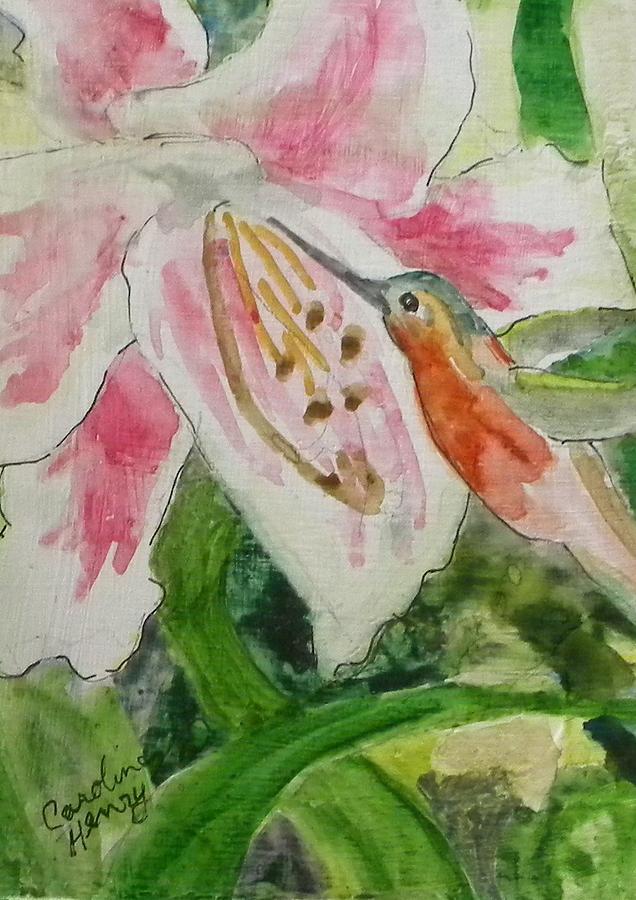Hummingbird Painting by Caroline Henry
