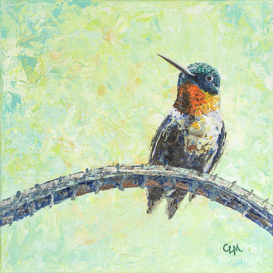 Hummingbird Painting - Hummingbird by Cheryl McClure