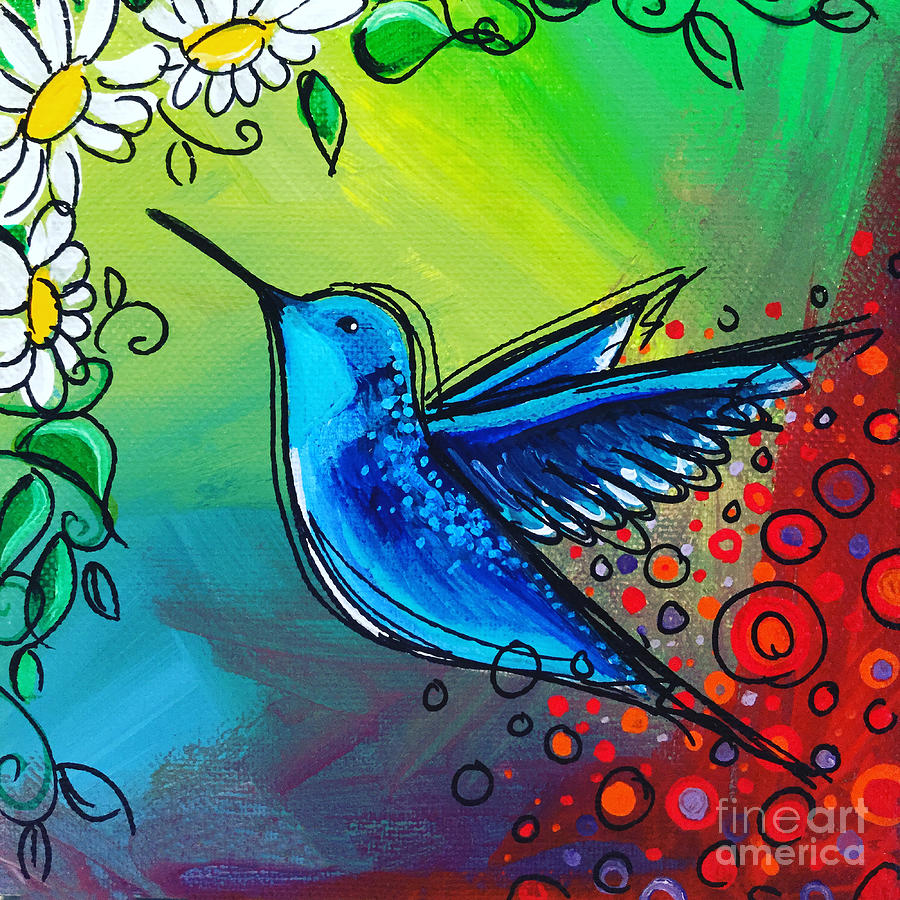 Hummingbird Painting by Cindy Thornton