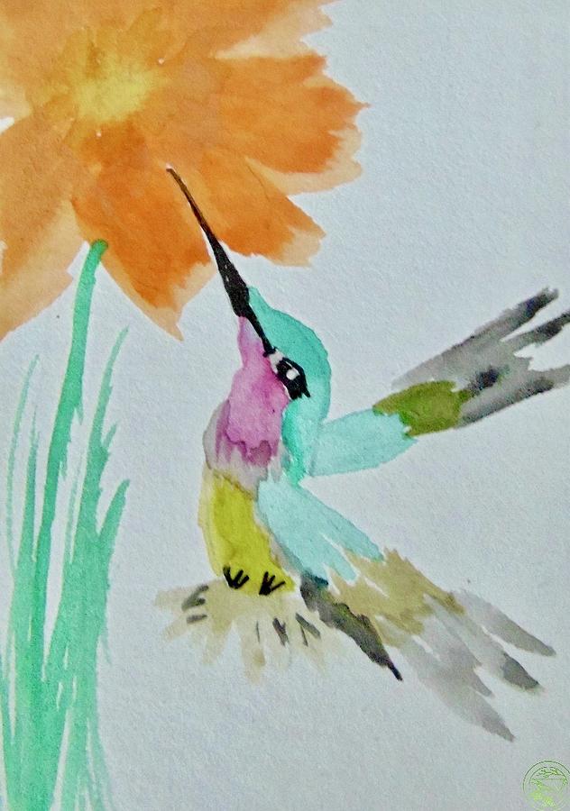 Hummingbird Painting - Hummingbird by Daniella Alero