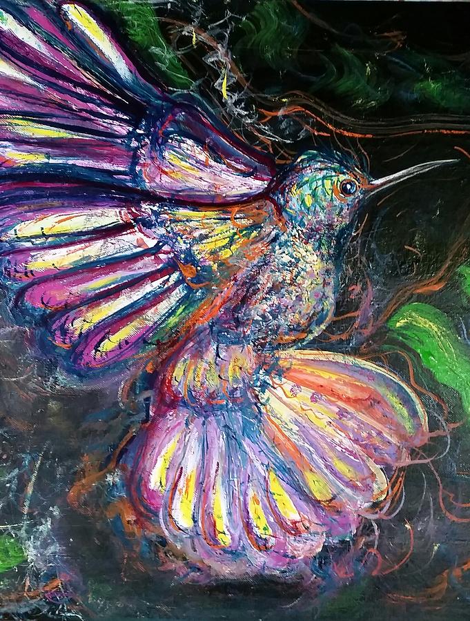 Hummingbird Painting by Debra Dougherty - Fine Art America