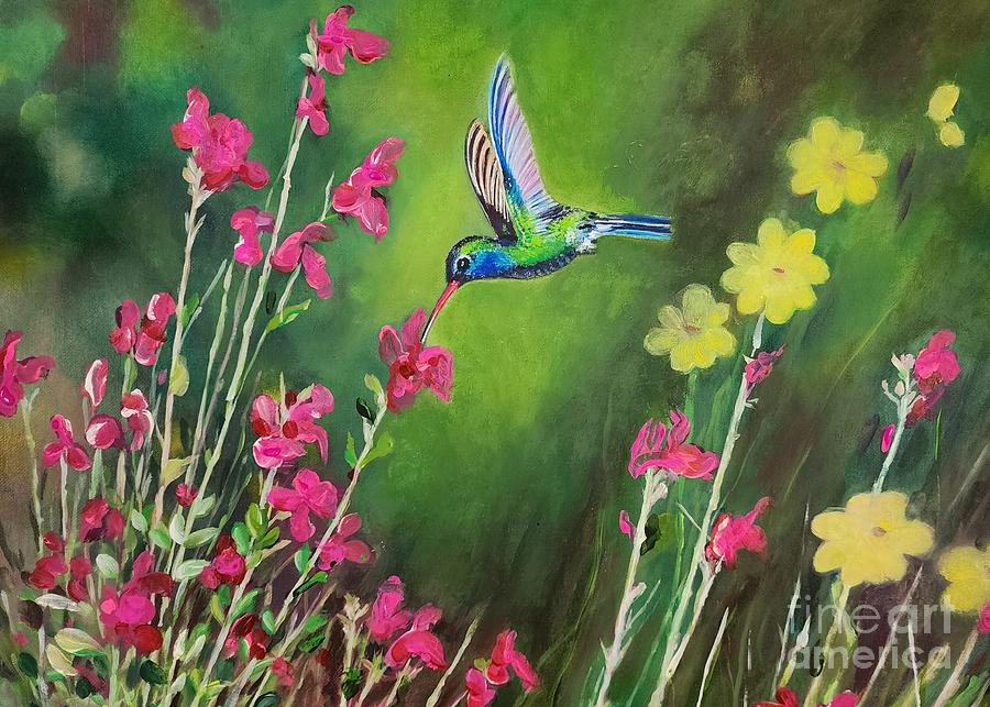 Hummingbird Painting by Dipali Shah