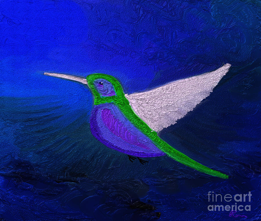 Hummingbird  Digital Art by Elaine Hayward