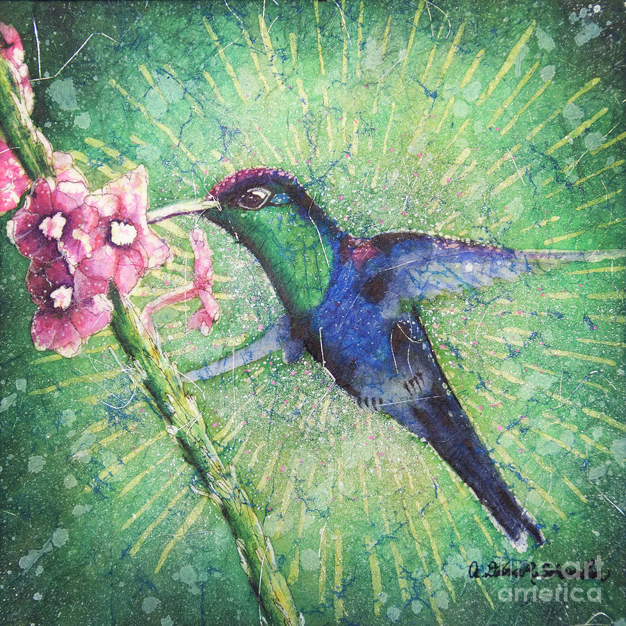 Hummingbird Energy Painting by A Debra Schwalm - Fine Art America