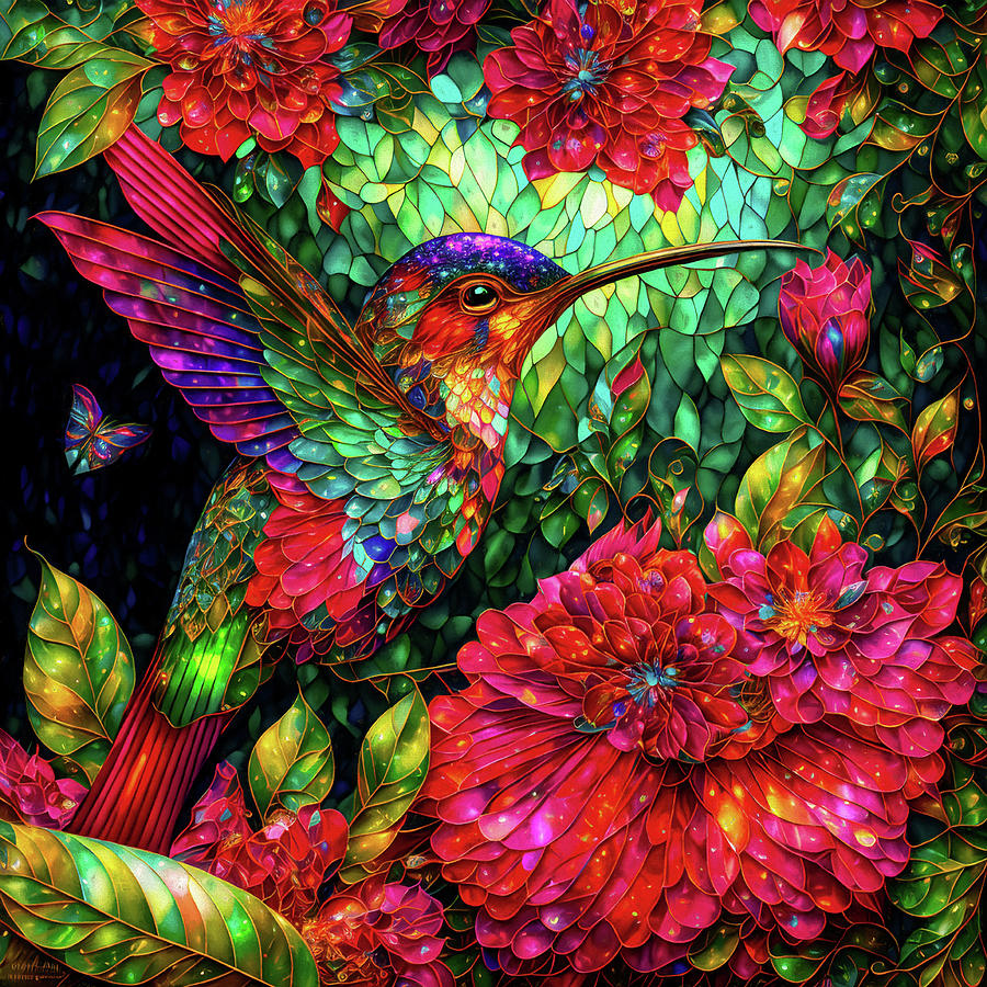 Hummingbird Fantasy Digital Art by Peggy Collins