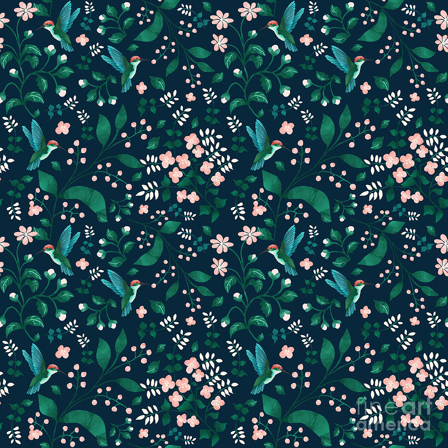 Hummingbird Garden I Digital Art by Spacefrog Designs Hummingbird Garden I Digital Art by Spacefrog Designs