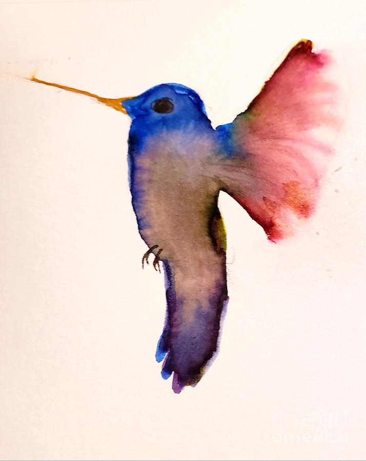 Hummingbird Glow Painting by Margaret Welsh Willowsilk