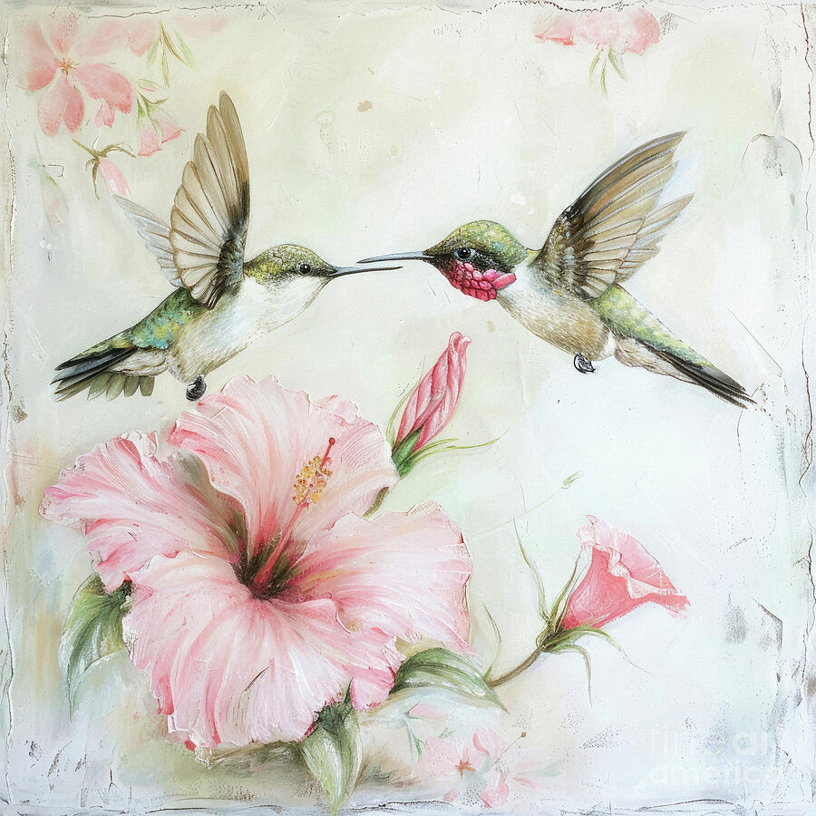 Hummingbird Harmony Painting by Tina LeCour