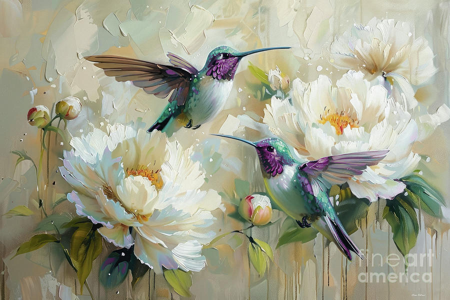 Hummingbird Haven Painting by Tina LeCour