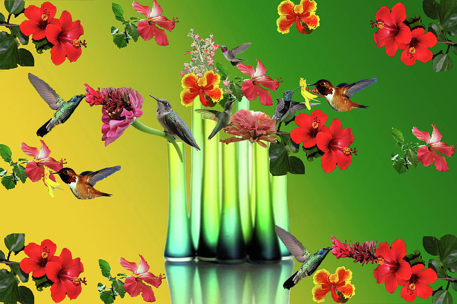Hummingbird Heaven Digital Art by Kingsley Krafts