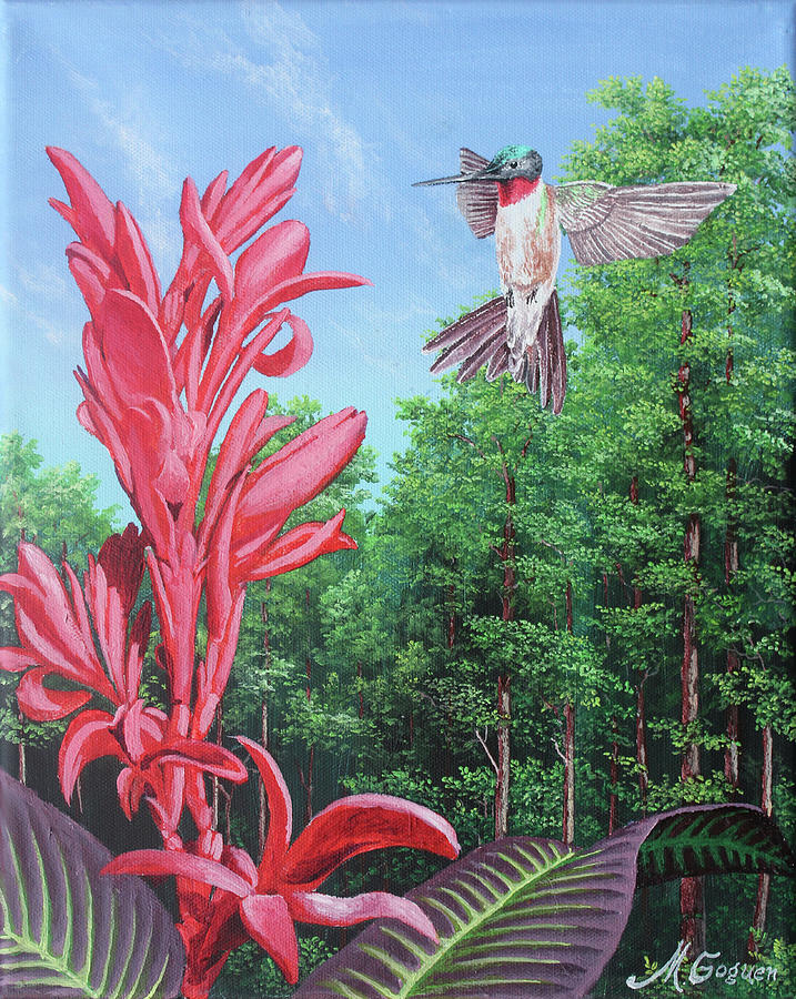 Hummingbird II Painting by Michael Goguen