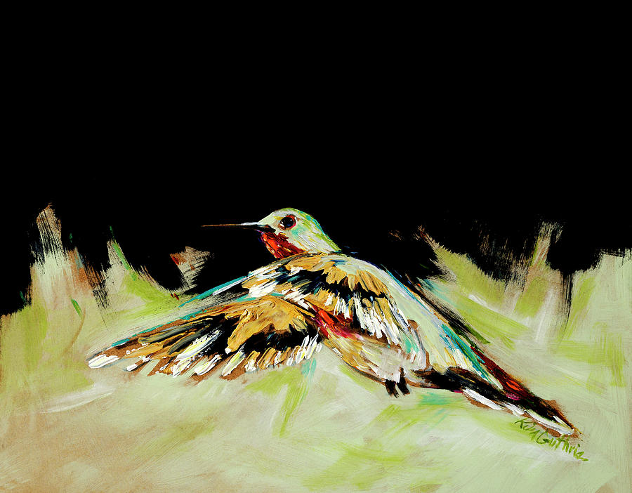 Hummingbird Light Dispels Darkness Oil Painting Painting