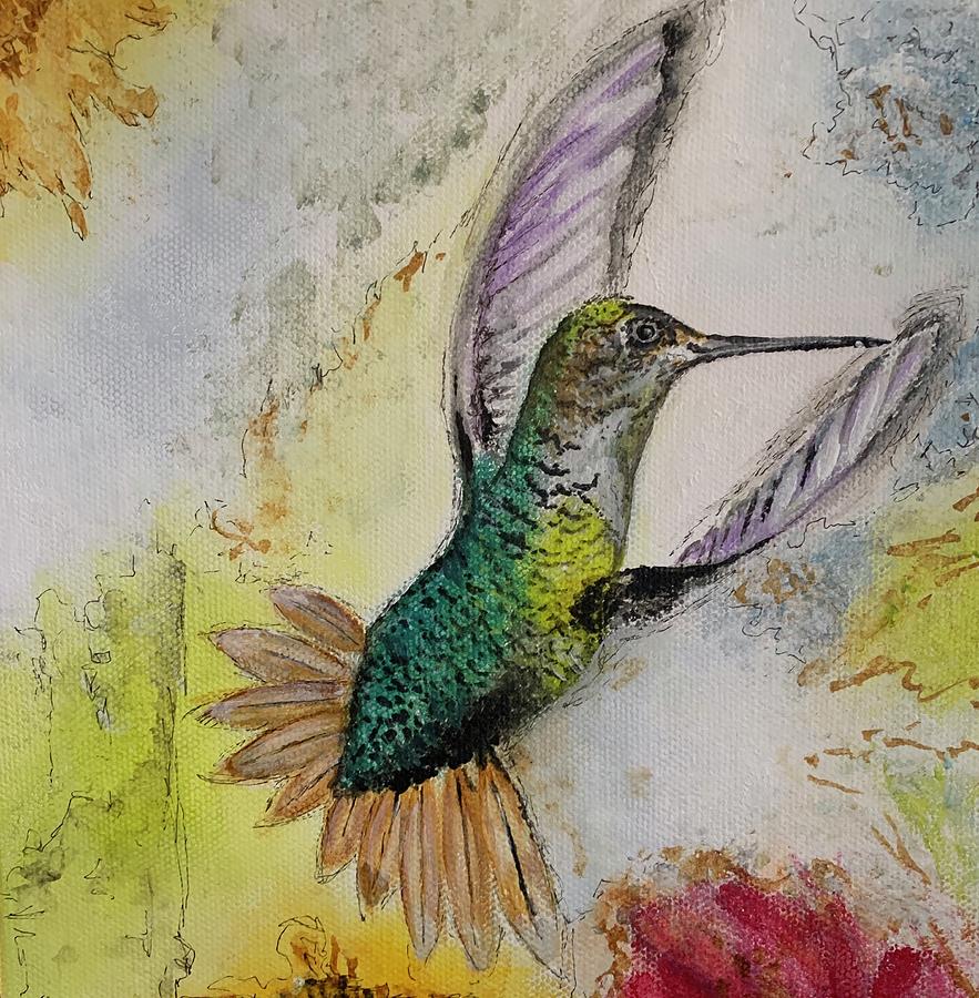 Hummingbird Painting by Lynn Shaffer
