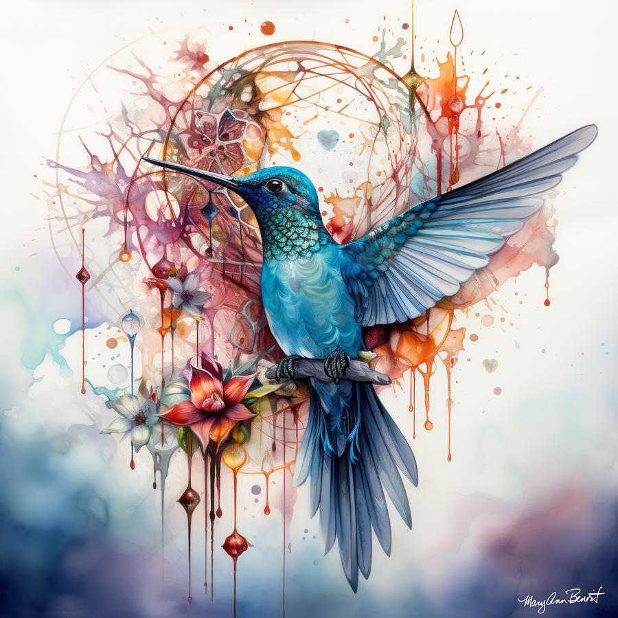 Hummingbird Medicine #2 Digital Art by Mary Ann Benoit