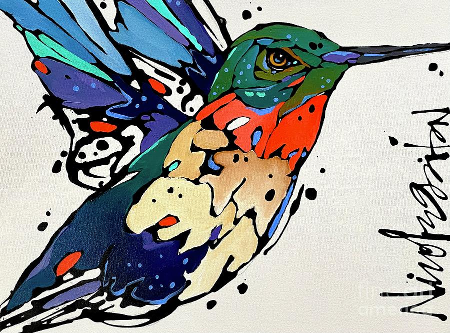 Hummingbird Painting by Nicole Gaitan
