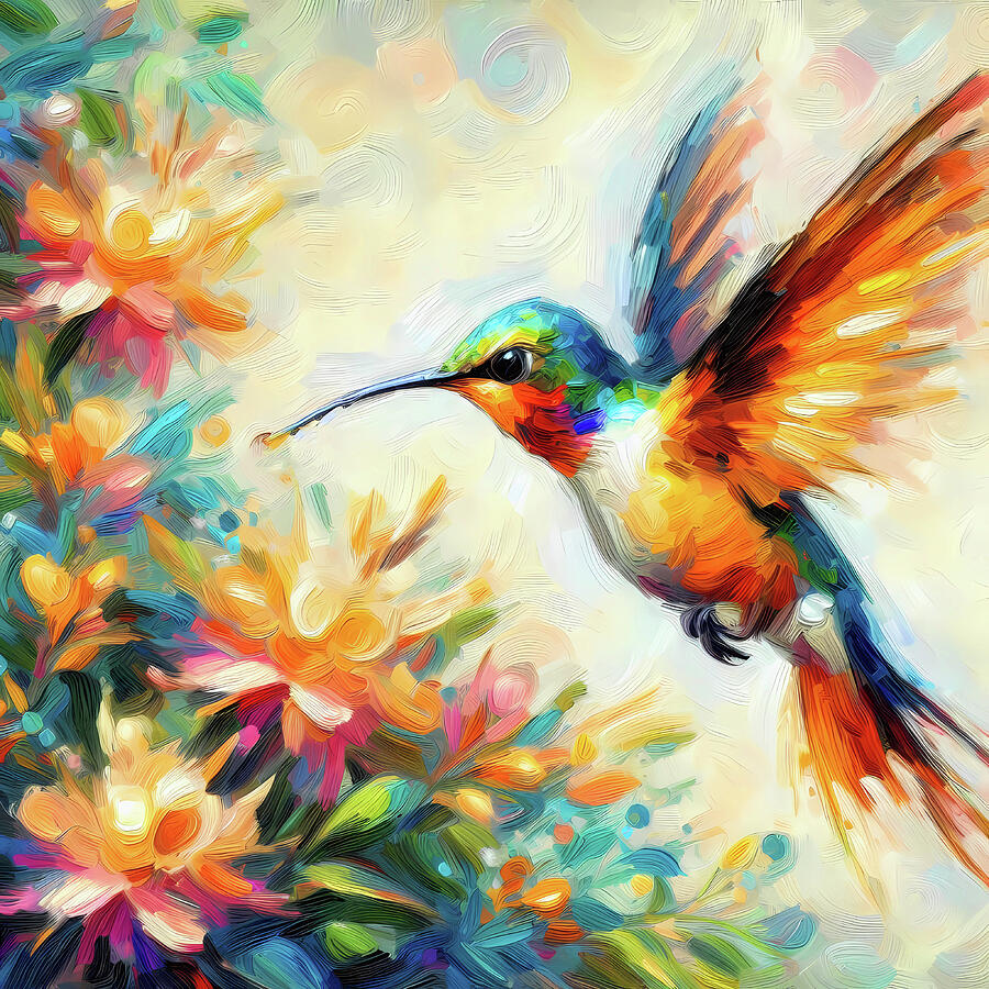 Hummingbird Number 1 Painting by Ken Krolikowski