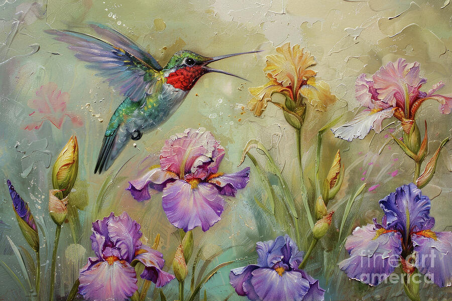 Hummingbird Paradise Painting by Tina LeCour