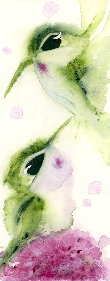 Hummingbird Popsicles #3 Painting by Dawn Derman