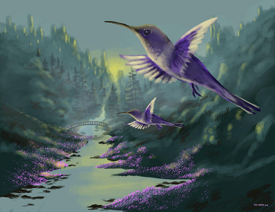 Hummingbird Return  Digital Art by Larry Whitler
