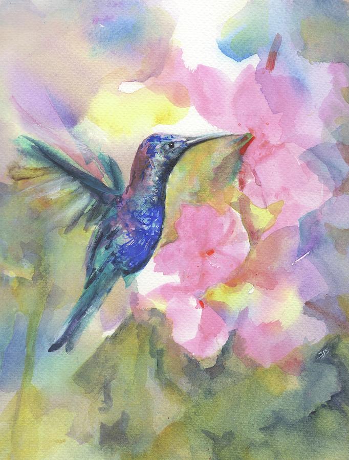 Hummingbird Painting by Sarah Stowe - Fine Art America