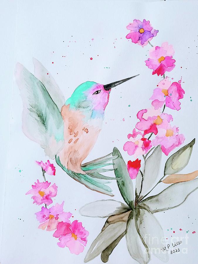 Hummingbird Season Painting by Maria Urso