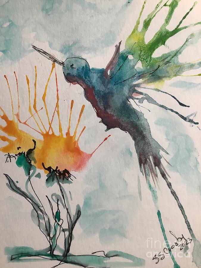 Hummingbird  Painting by Susan Stevens Crosby