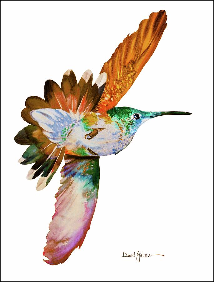 Hummingbird Wish Painting by Daniel Adams