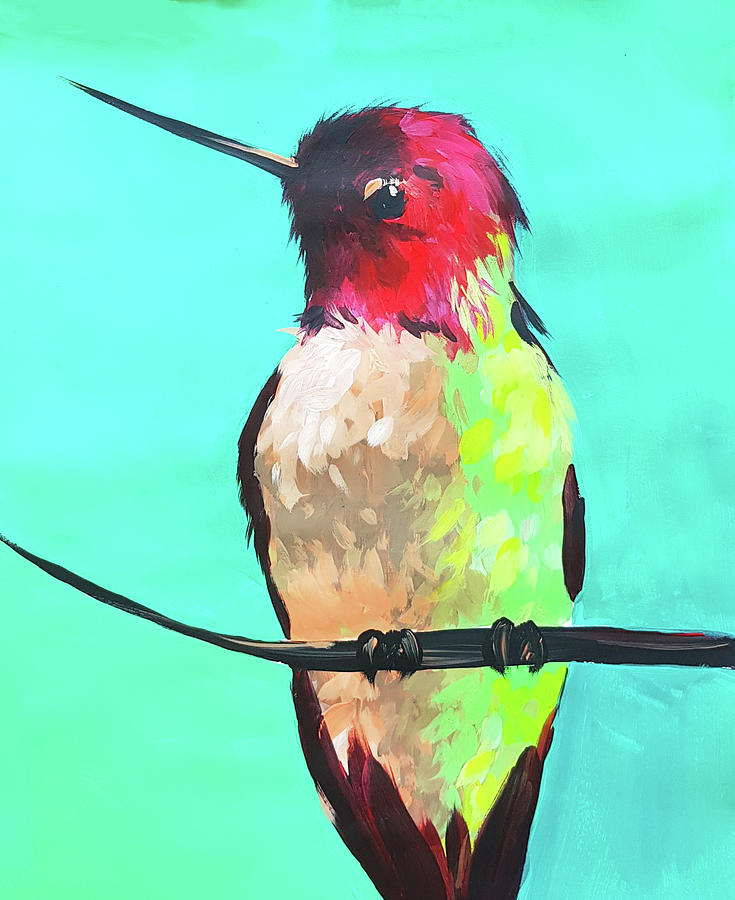 Hummingbird X Painting by Nicole Tang