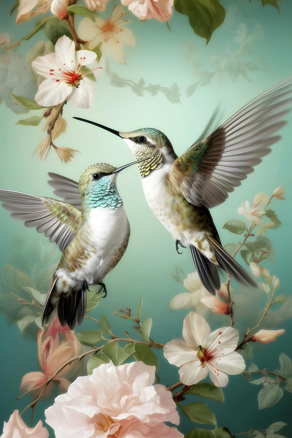 Hummingbirds Mixed Media