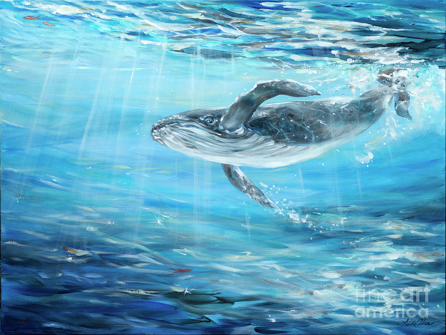 Humpback Cruising Painting by Linda Olsen - Fine Art America