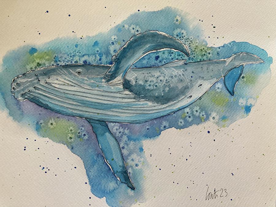 Humpback Whale Painting by Dominique Conti - Fine Art America