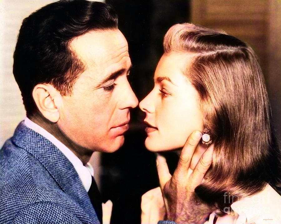 Humphery Bogart and Lauren Bacall Colorized 20210709 Photograph by Wingsdomain Art and Photography