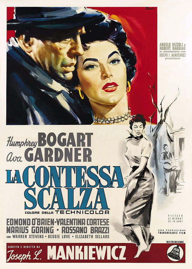 HUMPHREY BOGART and AVA GARDNER in THE BAREFOOT CONTESSA -1954-, directed by JOSEPH L. MANKIEWICZ. Photograph by Album