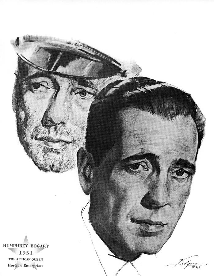 Humphrey Bogart by Volpe Drawing by Stars on Art