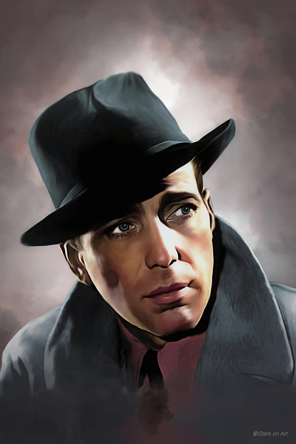 Humphrey Bogart illustration Digital Art by Movie World Posters