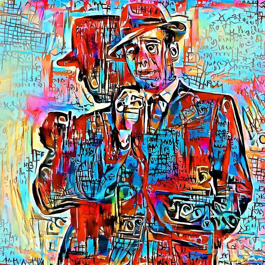 Humphrey Bogart in Contemporary Street Art 20210116 square Photograph by Wingsdomain Art and Photography