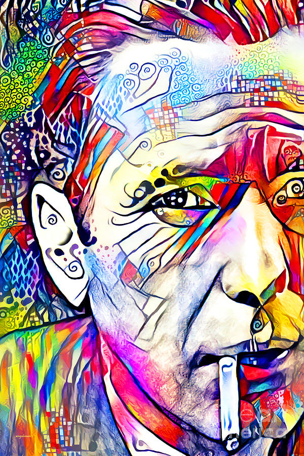 Humphrey Bogart in Contemporary Vibrant Colors 20201215 Photograph by Wingsdomain Art and Photography