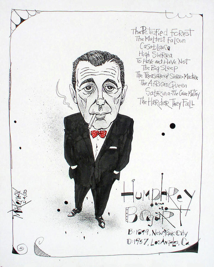Humphrey Bogart Drawing by Phil Mckenney