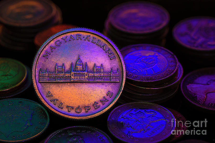 Hungarian 50 Pengo Coin Obverse Macro Close Up Photograph by Pablo Avanzini