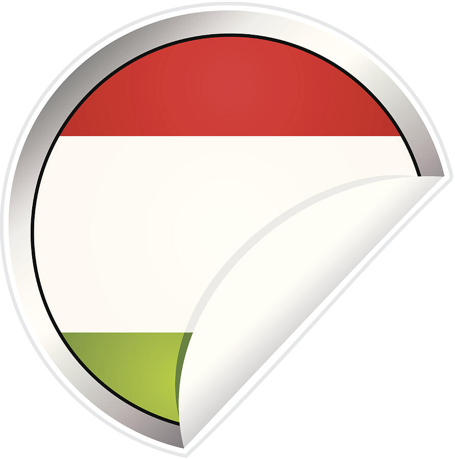 Hungarian Flag Sticker Drawing by CatLane